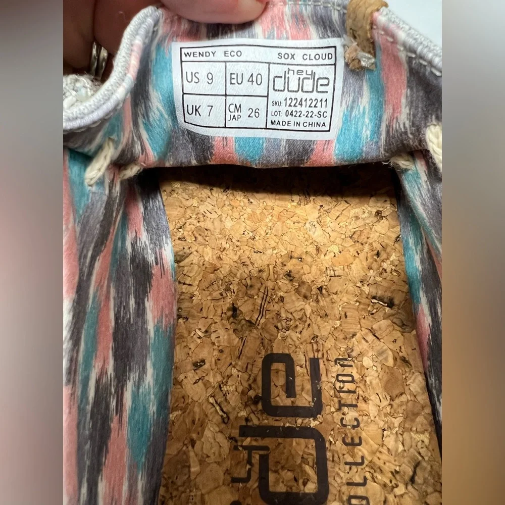 Hey Dude Women’s Wendy Eco Cloud Light blue/gray Slip-On Loafers. - Picture 6 of 6